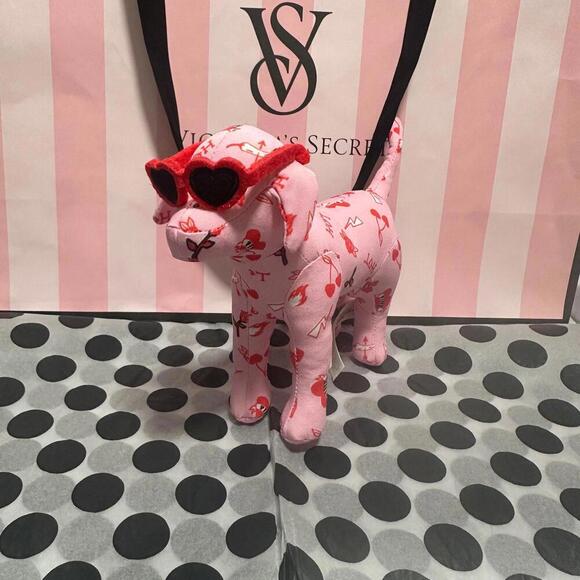 PINK Victoria’s Secret Mini Dog Plush - Picture 1 of 5